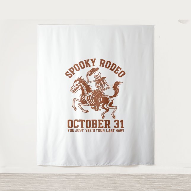 Spooky Rodeo Halloween 31. Oktober Wandteppich (Vorderseite)