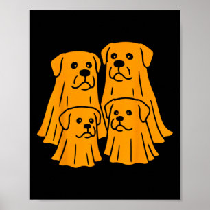 Spooky Rottweiler Halloween Gastfamilie Funny Dog Poster