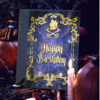 Spooky Royal Gold Vintag Gothic Skull King