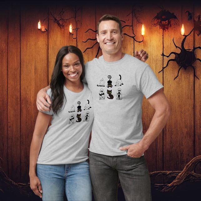 Spooky Saison Black Cat Halloween T-Shirt (Von Creator hochgeladen)