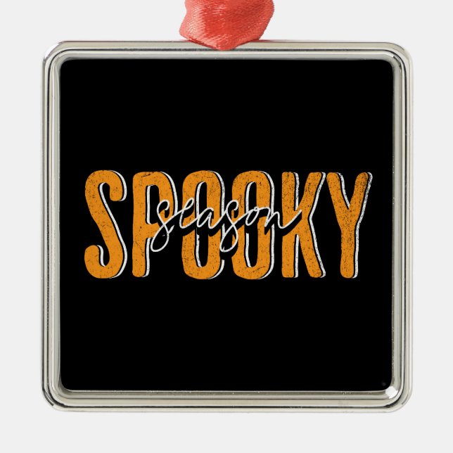 Spooky-Saison Ornament Aus Metall (Vorne)