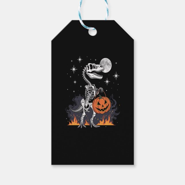 Spooky Saurus Halloween Dinosaur Geschenkanhänger (Vorderseite)