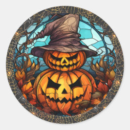 Spooky Scarecrow und Pumpkin Halloween Sticker