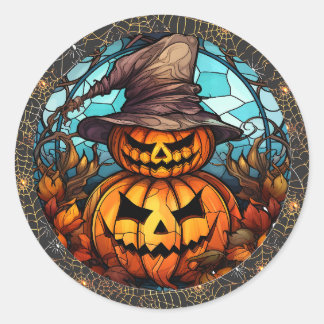 Spooky Scarecrow und Pumpkin Halloween Sticker