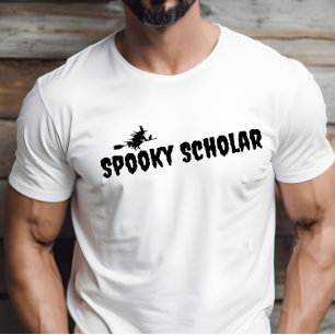 Spooky Scholar schwarze Typografie halloween Hexe T-Shirt