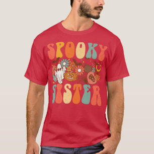 Spooky Schwester Matching Shirt Retro Halloween Ge