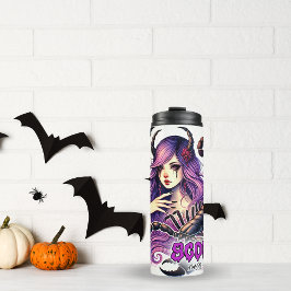 Spooky Scorpio Zodiac Halloween Geburtstagsgeschen Thermosbecher