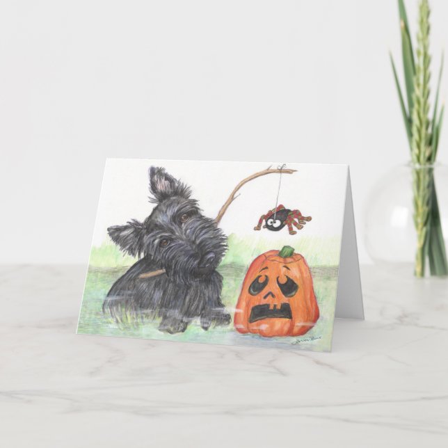 Spooky Scottie Holliday Card Karte (Vorderseite)
