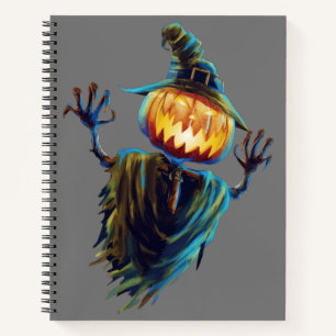 Spooky Scribbles: Halloween Custom Spiral Notebook Notizbuch