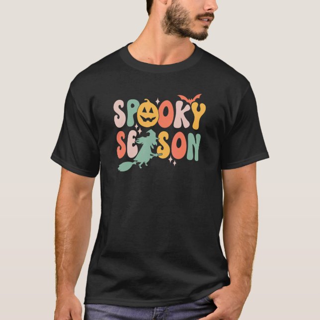 Spooky Season 70s Hippie T-Shirt (Vorderseite)
