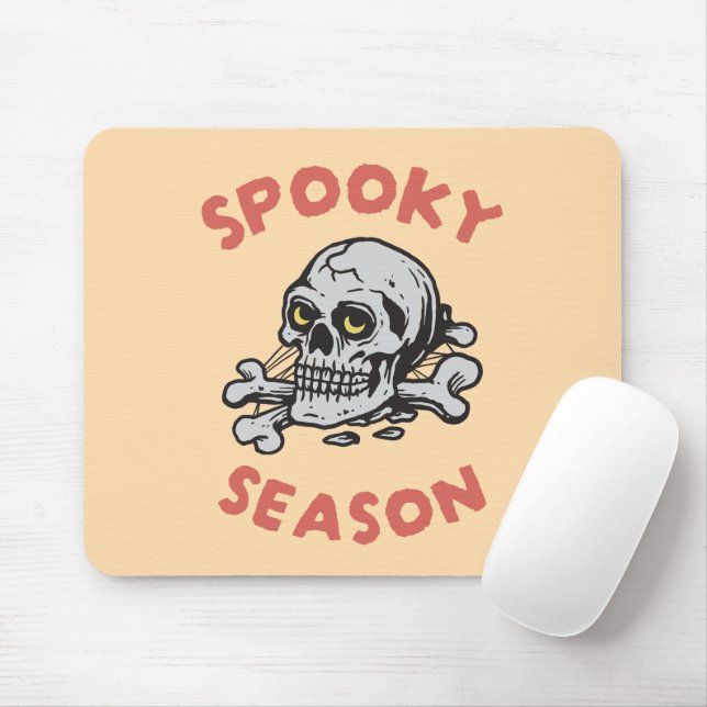 Spooky Season Beängstigend Skull Halloween Mousepad (Mit Mouse)