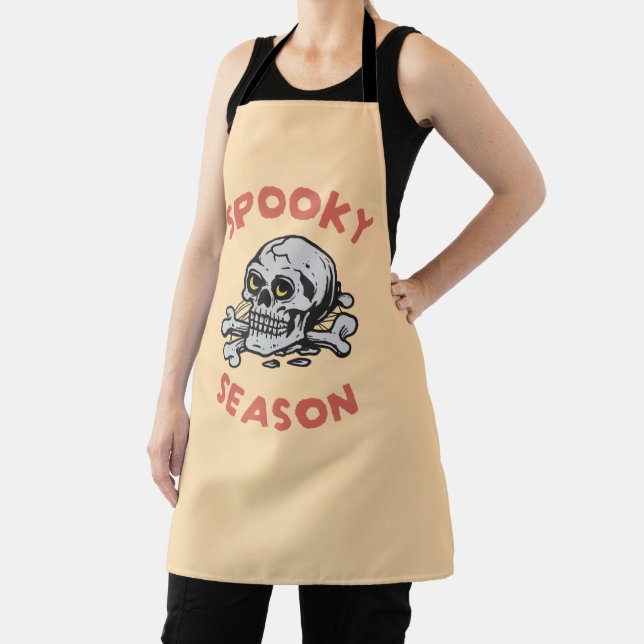 Spooky Season Beängstigend Skull Halloween Schürze (InSitu)