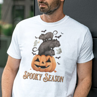 Spooky Season Capybara Halloween Funny T - Shirt