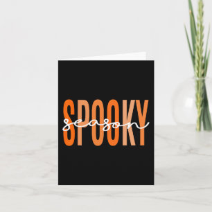 Spooky Season Fall Pumpkin Halloween Lehrer Stute Karte
