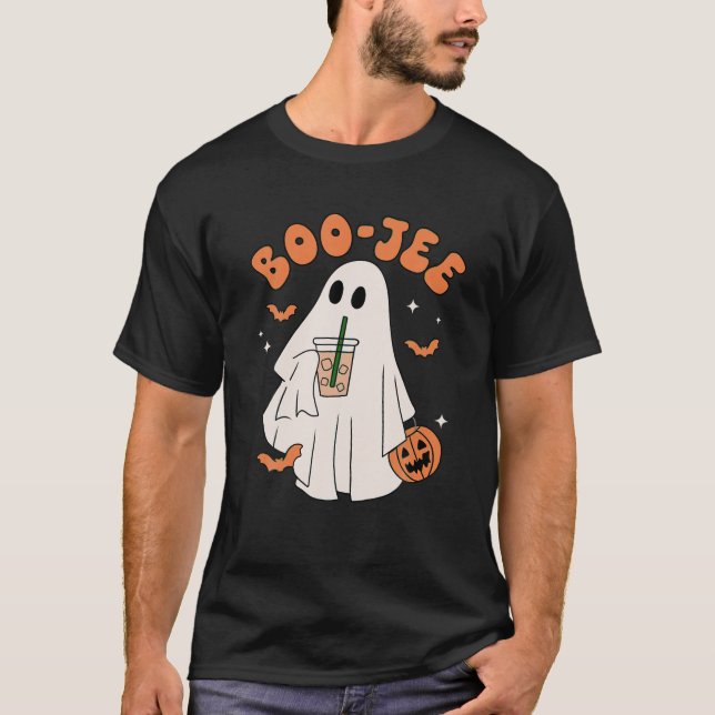 Spooky Season Funny Ghost Halloween Kostüm Boujee T-Shirt (Vorderseite)