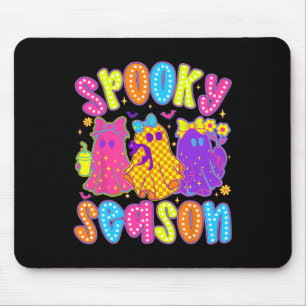 Spooky Season Ghost Bow Blume Halloween Kostüm G Mousepad