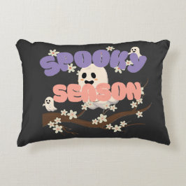 Spooky Season ghost Halloween accent Throw Pillow Dekokissen