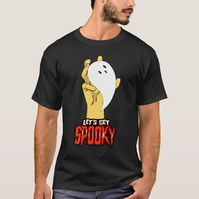 Spooky Season Ghost Hand Halloween Shirt (Vorderseite)