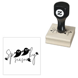 Spooky Season Ghost Lettering Spaß Halloween Gummistempel