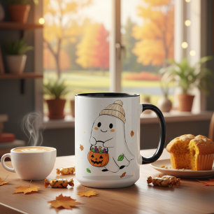 Spooky Season Ghost Niedliche Halloween-Herbstgesc Tasse