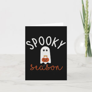 Spooky Season Ghost Spaß Niedlich Halloween Kostüm Karte