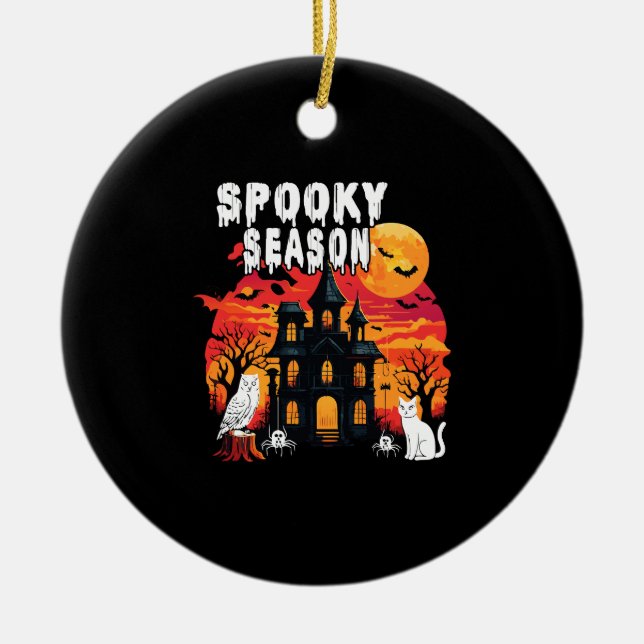 Spooky Season Halloween (2) Keramik Ornament (Vorne)