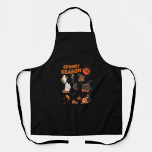 Spooky Season Halloween Black Cat Hexe Ghost Pump Schürze