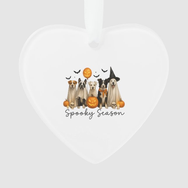 Spooky Season Halloween Dog Ornament (Vorderseite)