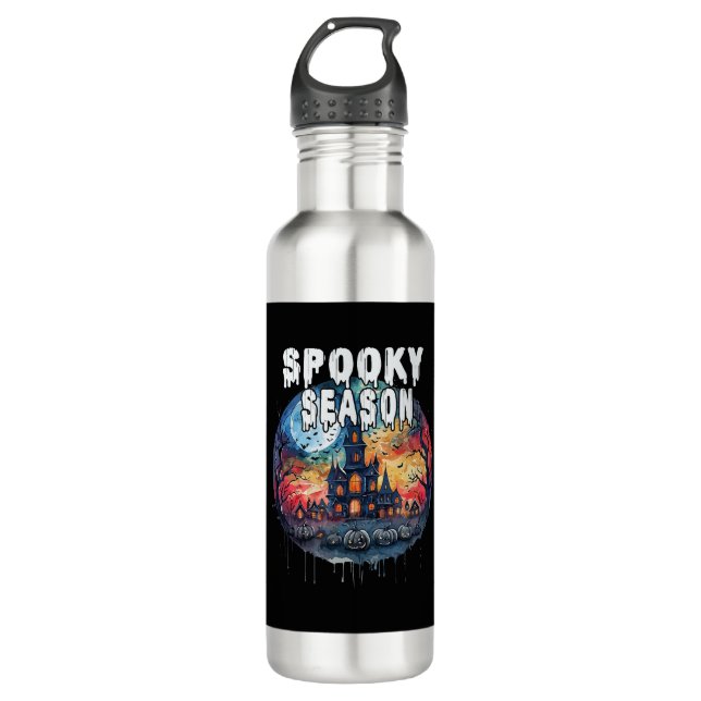 Spooky Season Halloween Edelstahlflasche (Vorderseite)