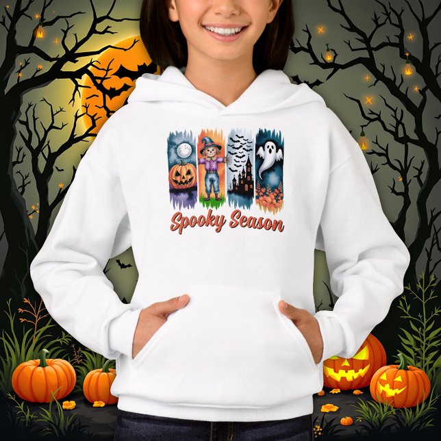 Spooky Season Halloween Fall Autumn Brush Strokes Hoodie (Von Creator hochgeladen)