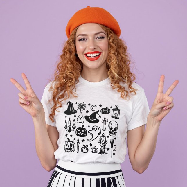 Spooky Season Halloween Geister und Pumpkins T-Shirt (Spooky Season Halloween Ghosts and Pumpkins T-Shirt)