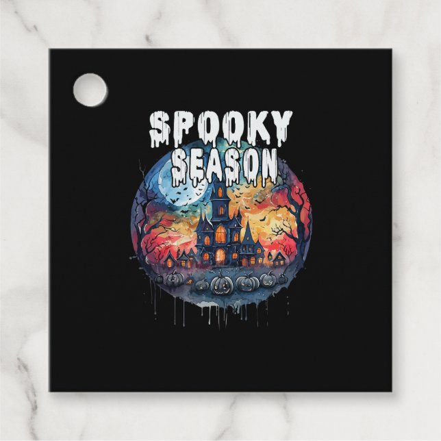 Spooky Season Halloween Geschenkanhänger (Vorderseite)