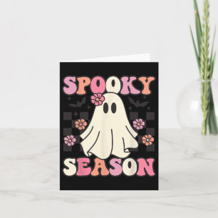 Spooky Season Halloween Ghost Kostüm Retro Groovy Karte