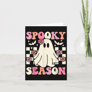 Spooky Season Halloween Ghost Kostüm Retro Groovy Karte