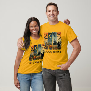 Spooky Season Halloween Ghosts Pumpkins T - Shirt
