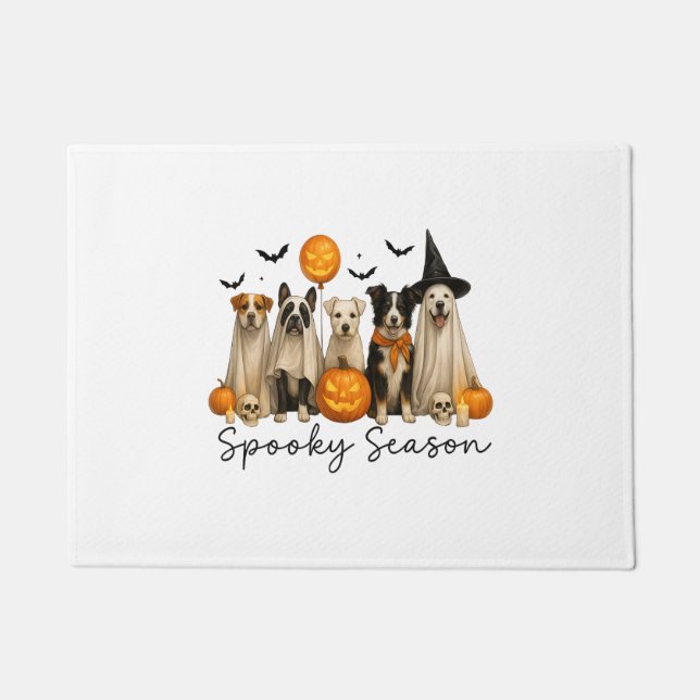 Spooky Season Halloween Hund Fußmatte (Vorderseite)