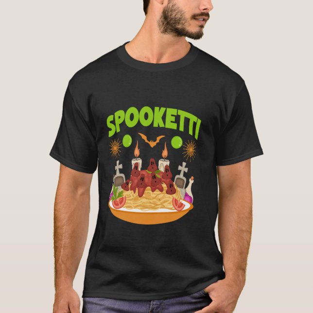 Spooky Season Halloween Kostüm Spaghetti Spookett T-Shirt (Vorderseite)