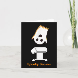 Spooky Season Halloween Niedlich Ghost Gymnast Vau Karte