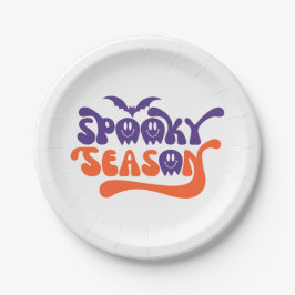 Spooky Season Halloween-Party Pappteller