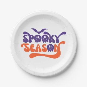 Spooky Season Halloween-Party Pappteller