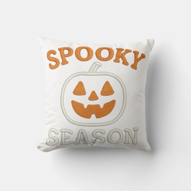 Spooky Season Halloween Pumpkin Patch Kissen (Vorderseite)