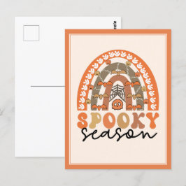 Spooky Season Halloween Rainbow Fall Postkarte
