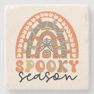 Spooky Season Halloween Rainbow Fall Steinuntersetzer