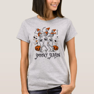 Spooky Season, Halloween Skeleton Tanz T-Shirt