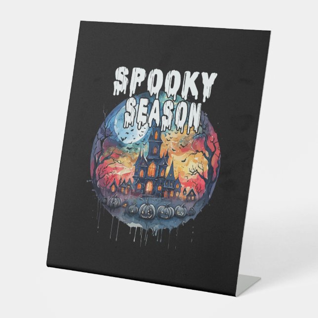 Spooky Season Halloween Sockelschild (Vorderseite)