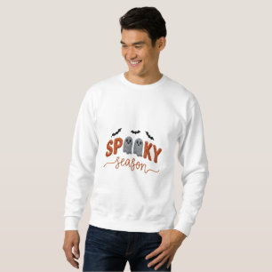 Spooky Season Hand bestickt Halloween Design Sweatshirt