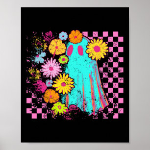Spooky Season Happy Halloween Funny Ghost Wildflow Poster