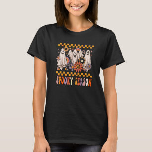 Spooky Season Hippie Halloween Boo Ghost Pumpkin C T-Shirt