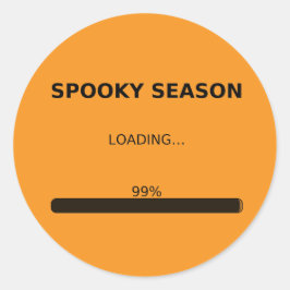 Spooky Season Loading 99% - Halloween Sticker