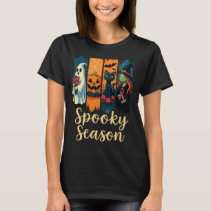 Spooky Season mit rosa Ribbon Halloween Bewusstsei T-Shirt